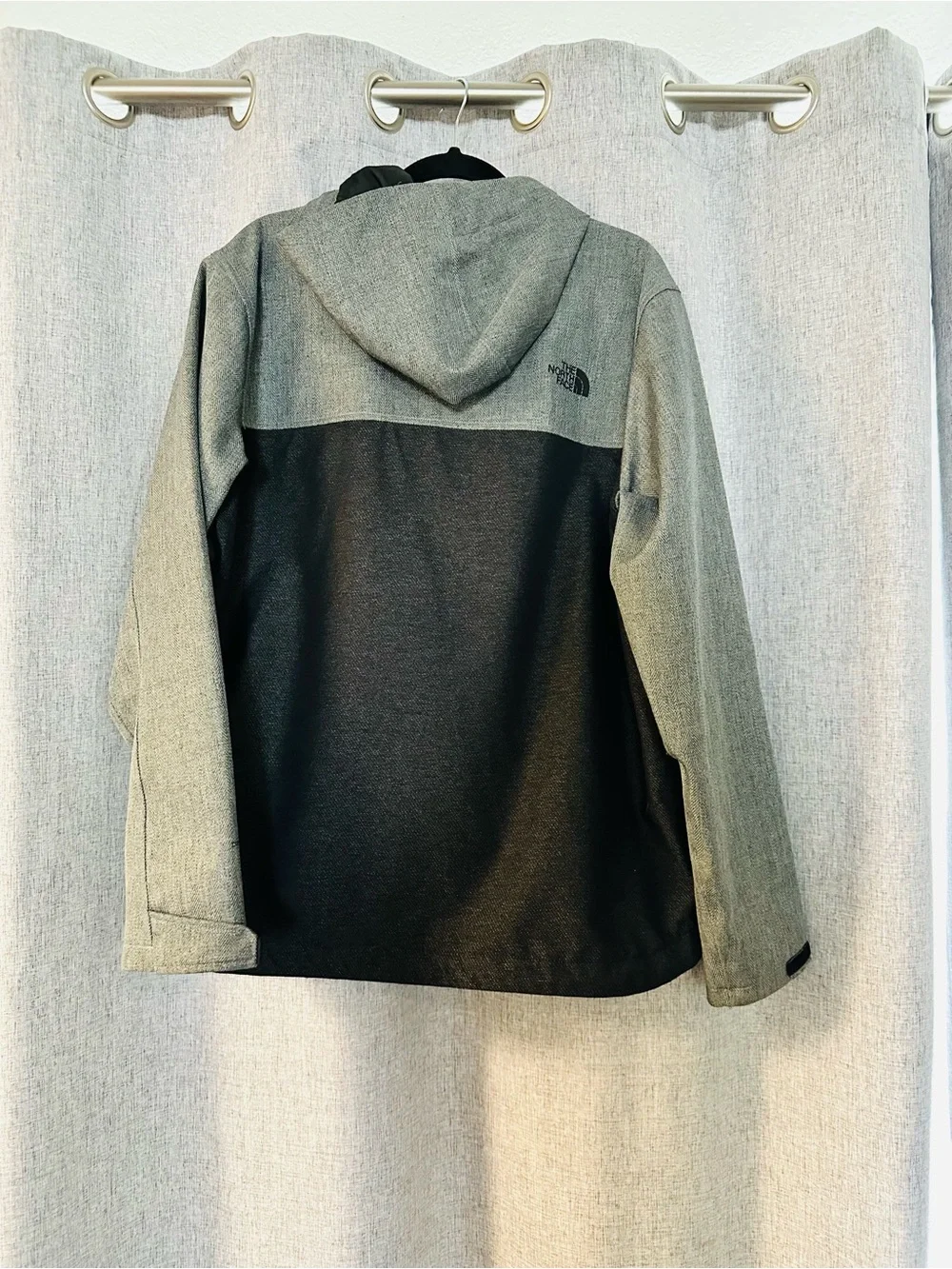 The North Face Men’s Gray and Black Hooded Dryvent Jacket